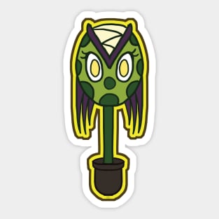 Sentient Female Fly Trap Plant Sticker